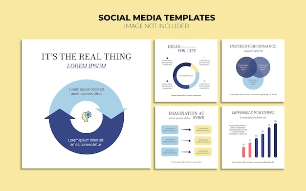 Modelos de postagem de mídia social do Instagram de planejamento financeiro