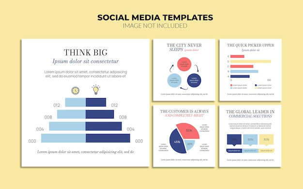 Modelos de postagem de mídia social do Instagram de planejamento financeiro