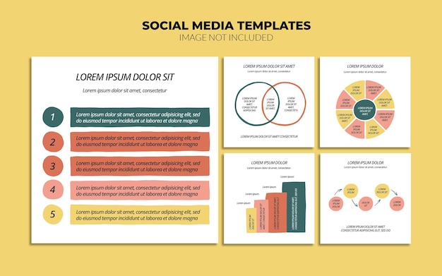 PSD modelos de postagem de mídia social do instagram