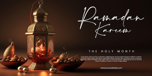modelos de saudação ramadan kareem, fundo generativo ai