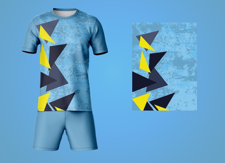 PSD modelos de uniformes de futebol profissional personalizáveis