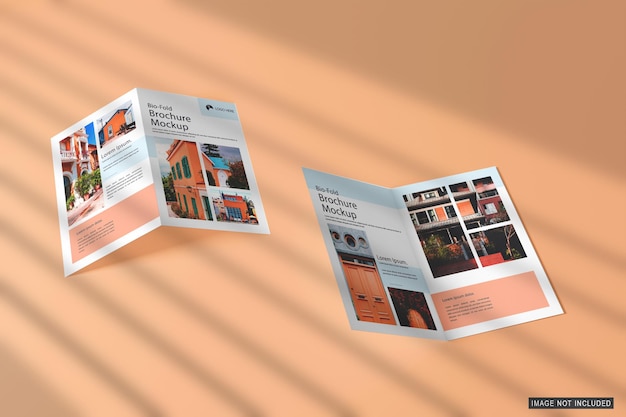 Los modelos de folletos triples PSD son totalmente editables con sombras
