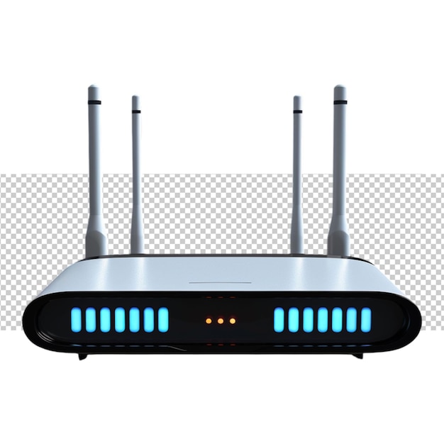 modem internet wifi wlan dans un fond blanc isolé