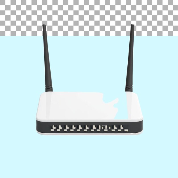 Modem Wi-Fi en un fondo transparente