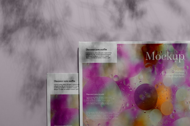 PSD modemagazin-mock-up-design mit schatten