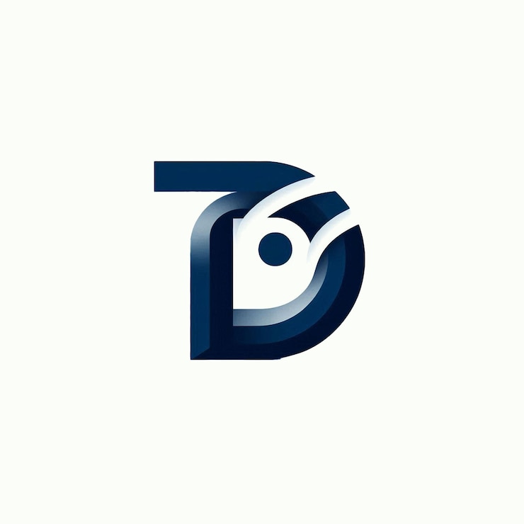 PSD modern abstract logo design with layered letter d