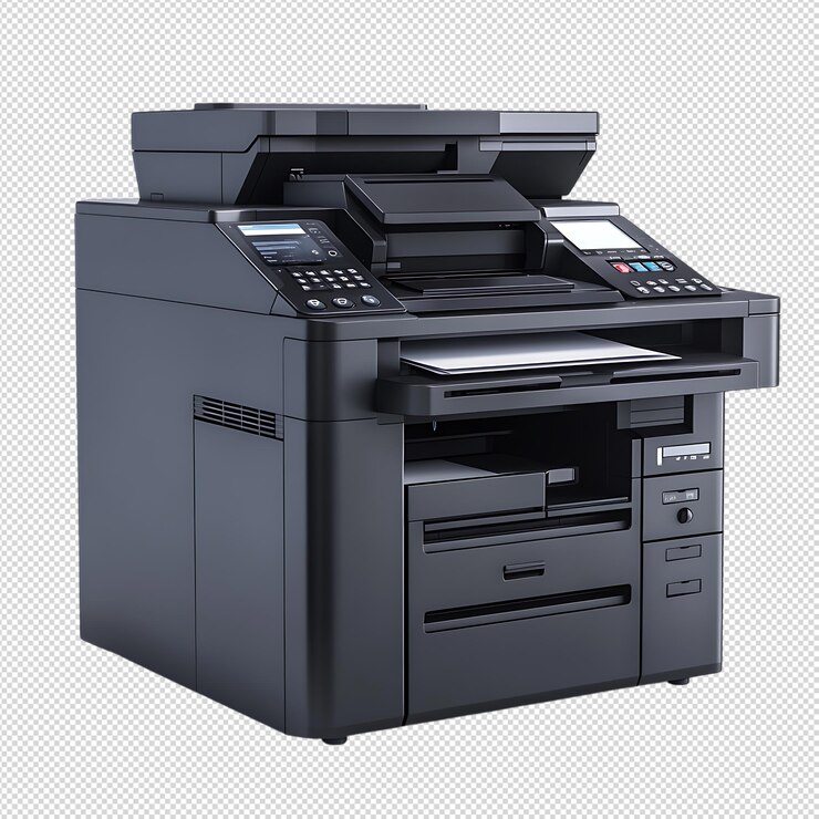 PSD modern black multifunction printer for office use