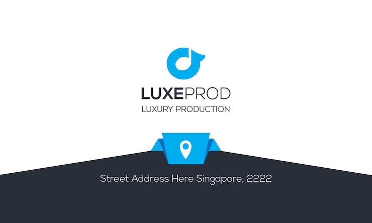PSD modern business card for a luxury production company in singapore