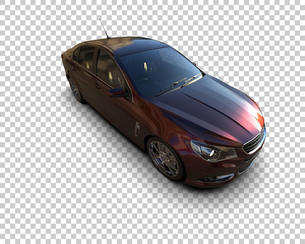 Modern car isolated on background 3d rendering illustration