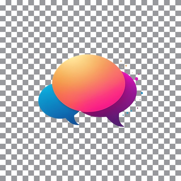 modern chat speech bubble icon on transparent background