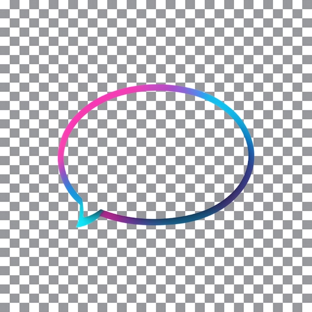 modern chat speech bubble icon on transparent background