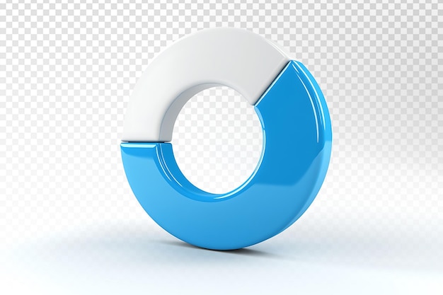 Modern Circular Logo Design with 3D Pie Chart Element