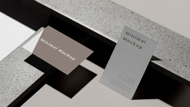 modern composition of mock-up business card
