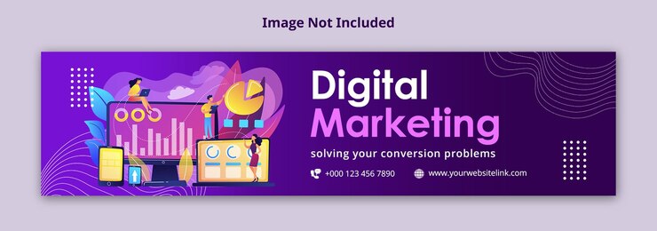PSD modern digital marketing linkedin cover design psd