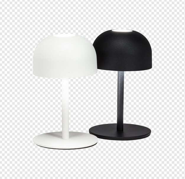 Modern Dome-Shaped Table Lamps in White and Black