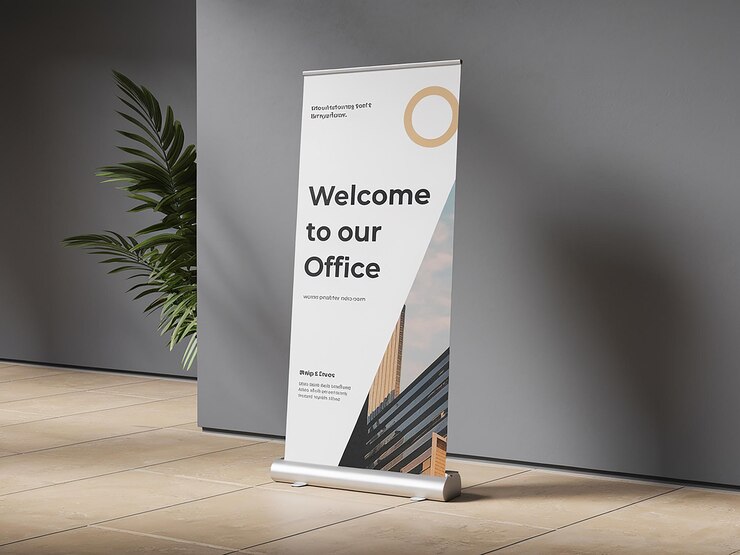 Modern Elegant RollUp Banner for New Location Announcement
