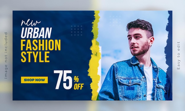 Modern fashion sale web banner facebook cover social media vorlagendesign