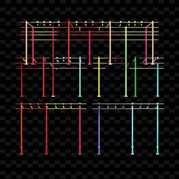 Modern Minimalist Trellises Pixel Art con líneas limpias y textura creativa S Diseños de artículos de neón Y2K