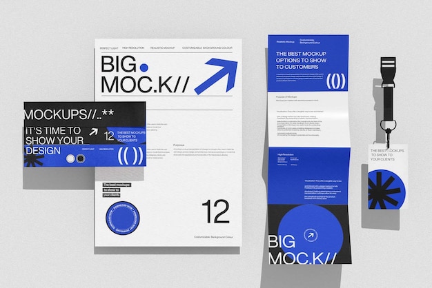 Modern Mockup Stationery Set for Branding and Presentation