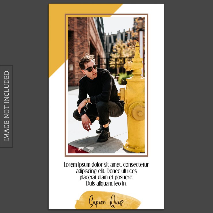 PSD modern photo mockup e instagram story template per il profilo dei social media