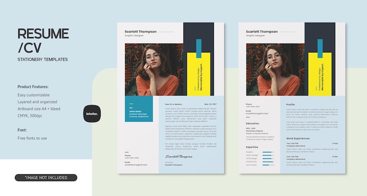 PSD modern resume cv template