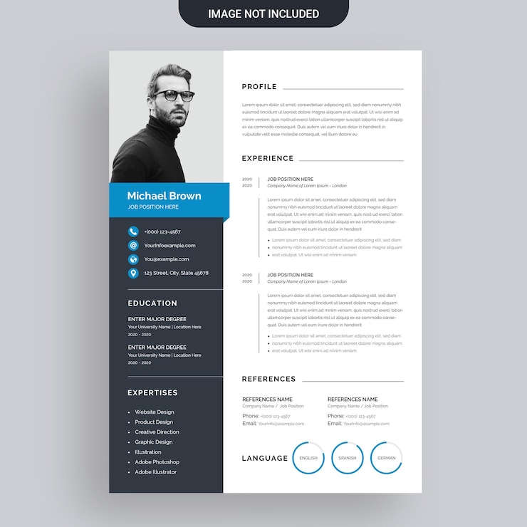 Modern simple cv resume template