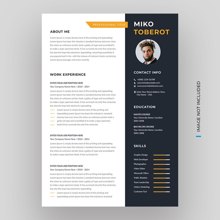 Modern simple cv resume template