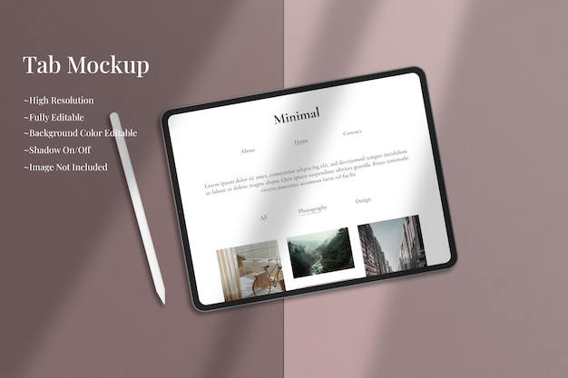modern tablet and screen mockup for website and application interface or social media presentation