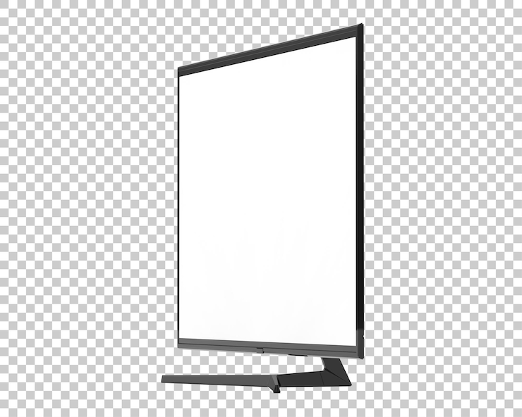 PSD modern tv isolated on transparent background 3d rendering illustration