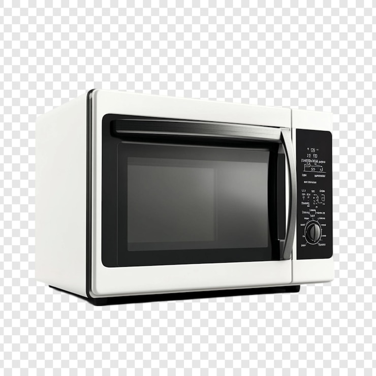 PSD modern white microwave oven kitchen appliance