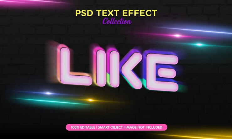 PSD modern wie texteffektvorlage