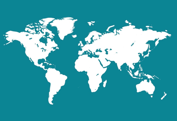 PSD modern world map