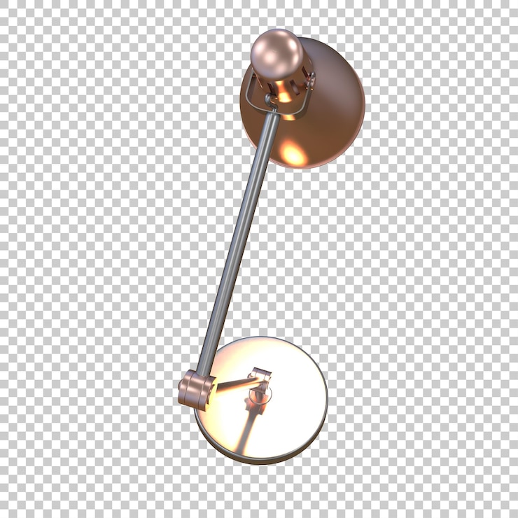 PSD moderna lampada da scrivania su sfondo trasparente 3d rendering illustrazione