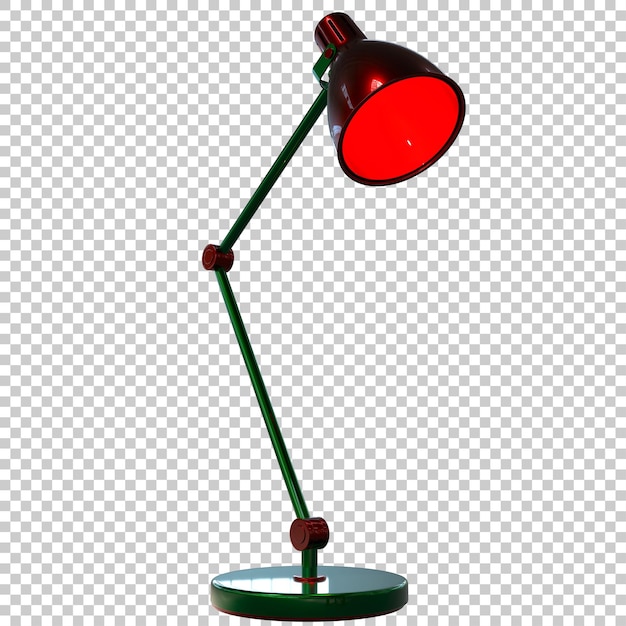 Moderna lampada da scrivania su sfondo trasparente 3d rendering illustrazione