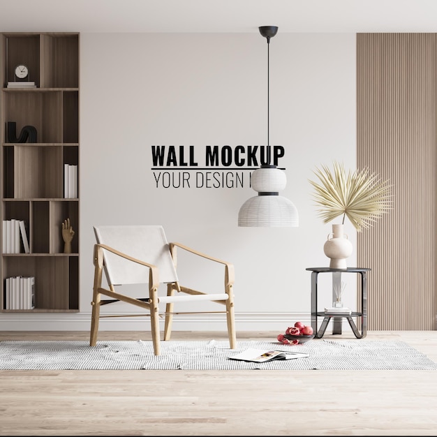 Moderna parete interna mockup 3d illustrazione 3d Render