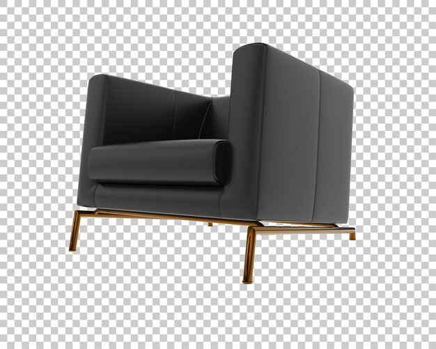 Moderna poltrona de couro preto