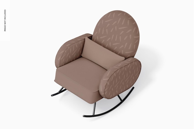 Moderna sedia a dondolo Mockup, prospettiva