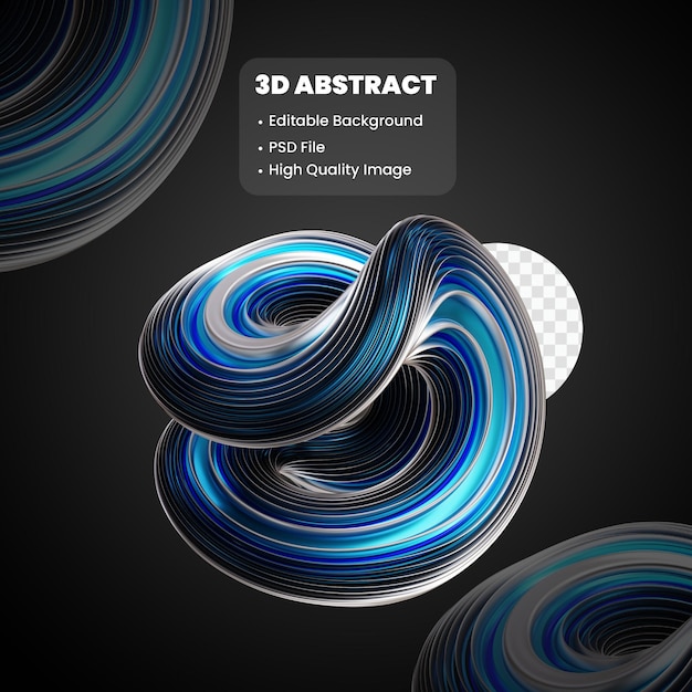 Moderne 3D-Abstrakte Formen mit bearbeitbarem Design