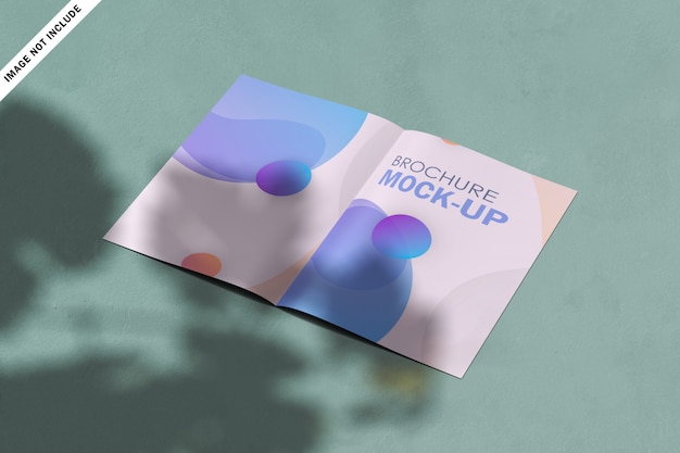 Moderne Business-Bi-Fold-Broschüre mit abstrakten Formen