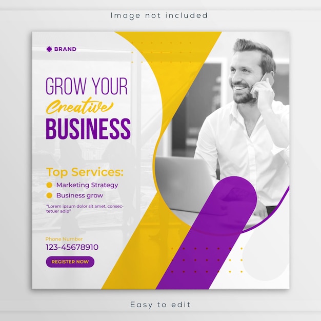 Moderne business-webinar-banner-vorlage für social-media-marketing und instagram-post-design