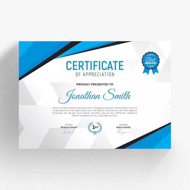 Moderne certificat de fond