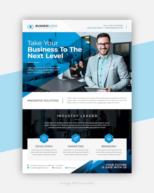 Moderne corporate business flyer template-design