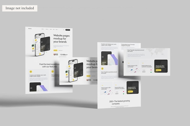 Moderne écran de site Web Mockup pour présenter votre conception aux clients