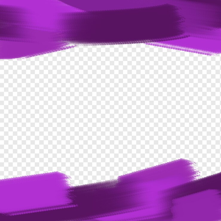 PSD moderne élément de conception de pinceau violet cadre de fond transparent modèle de conception du pinceau