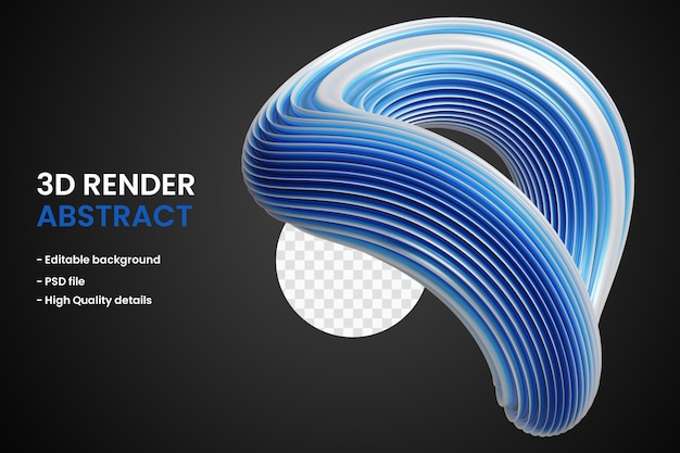 Moderne forme astratte blu 3D sfondo con design modificabile