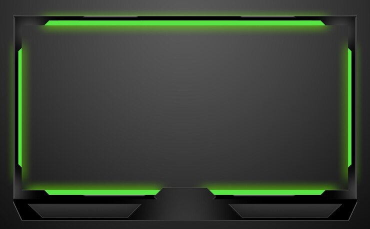 PSD moderne grüne neon-spielströmung überlagert