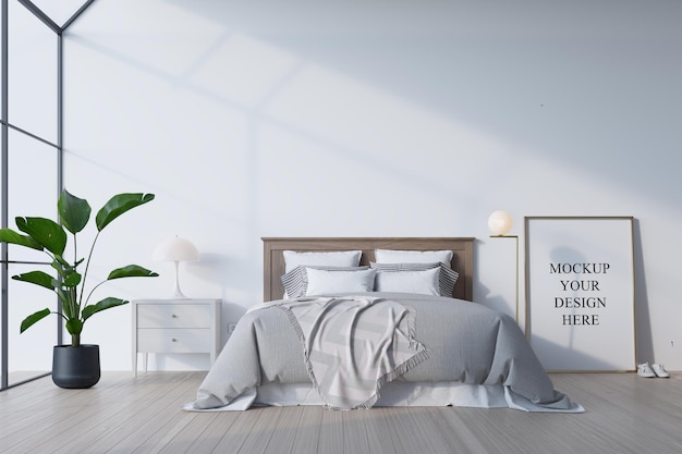 Moderne minimalistische Schlafzimmer-Interieur