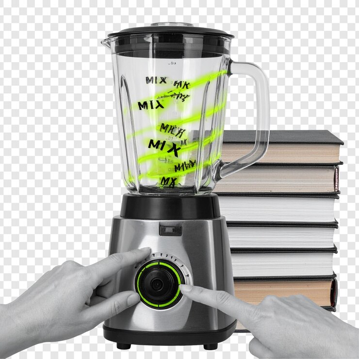 PSD moderne mischmaschine mit büchern