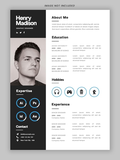 Moderne modèle de CV