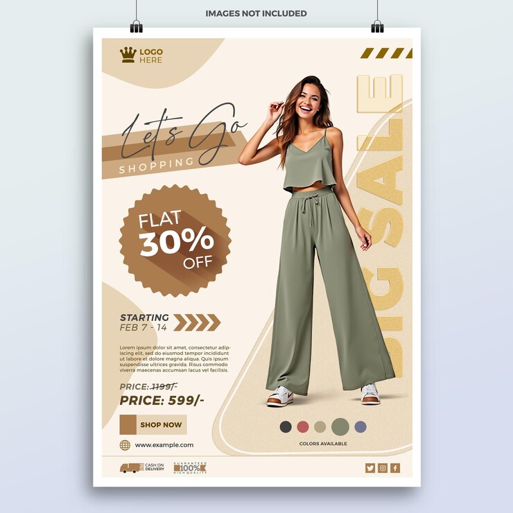 PSD moderne modèle de flyer de vente de mode de saison elevez votre garde-robe